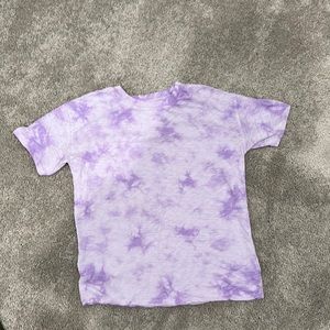 Girls purple tie-dye shirt